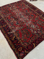 5x6 Vintage Persian Lilihan Rug