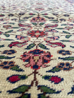 5'1 x 7'2 Antique Turkish rug #1869 / 5x7 Vintage Rug - Blue Parakeet Rugs