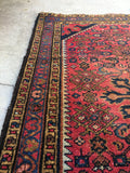 2'8 x 4'1 antique Persian Hamadan rug (#1008) - Blue Parakeet Rugs