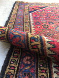 2'8 x 4'1 antique Persian Hamadan rug (#1008) - Blue Parakeet Rugs