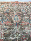 3'4 x 4'9 Antique 19th Century muted rug (#822) - Blue Parakeet Rugs