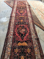 3'4 x 15'8 Antique 1940s tribal Runner (#823) - Blue Parakeet Rugs
