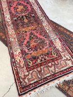 3'4 x 15'8 Antique 1940s tribal Runner (#823) - Blue Parakeet Rugs