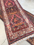 3'4 x 15'8 Antique 1940s tribal Runner (#823) - Blue Parakeet Rugs