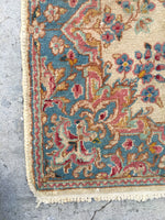 1'10 x 3'8 Antique 1920s Kerman rug (#1010) at Anthropologie - Blue Parakeet Rugs