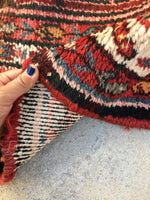 3'4 x 15'8 Antique 1940s tribal Runner (#823) - Blue Parakeet Rugs