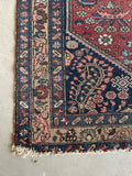 4'6 x 6'3 Antique Persian Rug #2730 - Blue Parakeet Rugs