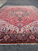 11'5 x 15'3 Mid Century Persian Oversize Heriz Rug #2851