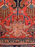 7'10 x 11'1 Antique Persian Heriz Rug #1875ML / 8x11 Vintage Rug / large vintage rug - Blue Parakeet Rugs