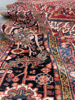 11'5 x 15'3 Mid Century Persian Oversize Heriz Rug #2851