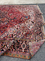 11'5 x 15'3 Mid Century Persian Oversize Heriz Rug #2851