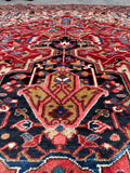 11'5 x 15'3 Mid Century Persian Oversize Heriz Rug #2851