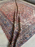 9'8 x 12'2 Antique Worn Persian Mahal Rug #2732