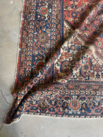 9'8 x 12'2 Antique Worn Persian Mahal Rug #2732
