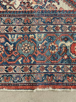 9'8 x 12'2 Antique Worn Persian Mahal Rug #2732