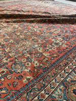 9'8 x 12'2 Antique Worn Persian Mahal Rug #2732