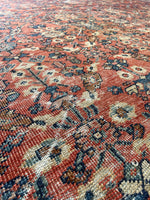 9'8 x 12'2 Antique Worn Persian Mahal Rug #2732