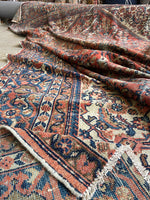 9'8 x 12'2 Antique Worn Persian Mahal Rug #2732
