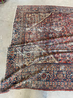 9'8 x 12'2 Antique Worn Persian Mahal Rug #2732