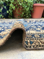 3'x 5' Antique Kurdish Rug (#826) - Blue Parakeet Rugs