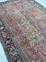 6'3 x 9'4 Antique Persian Heriz (#1170ML) / 6x9 vintage rug / large vintage rug - Blue Parakeet Rugs