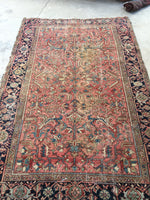 6'3 x 9'4 Antique Persian Heriz (#1170ML) / 6x9 vintage rug / large vintage rug - Blue Parakeet Rugs