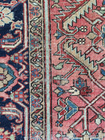 6'3 x 9'4 Antique Persian Heriz (#1170ML) / 6x9 vintage rug / large vintage rug - Blue Parakeet Rugs