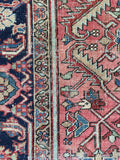 6'3 x 9'4 Antique Persian Heriz (#1170ML) / 6x9 vintage rug / large vintage rug - Blue Parakeet Rugs