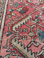 6'3 x 9'4 Antique Persian Heriz (#1170ML) / 6x9 vintage rug / large vintage rug - Blue Parakeet Rugs