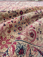 8 x 9'10 Antique Persian Kerman Lavar rug #2361 / 8x10 Persian Rug - Blue Parakeet Rugs