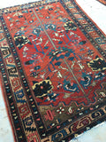 4'8 x 6'5 Antique Persian Malayer (#1014) at Anthropologie - Blue Parakeet Rugs