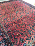 10'5 x 13' Antique rose pink rug (#1017) - Blue Parakeet Rugs