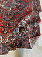 9'9 x 13'4 Antique Persian Heriz rug #2734ML / 10x13 Heriz - Blue Parakeet Rugs