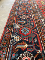9'9 x 13'4 Antique Persian Heriz rug #2734ML / 10x13 Heriz - Blue Parakeet Rugs