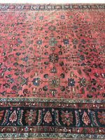 10'5 x 13' Antique rose pink rug (#1017) - Blue Parakeet Rugs