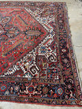 9'9 x 13'4 Antique Persian Heriz rug #2734ML / 10x13 Heriz - Blue Parakeet Rugs
