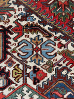 9'9 x 13'4 Antique Persian Heriz rug #2734ML / 10x13 Heriz - Blue Parakeet Rugs