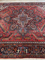 9'9 x 13'4 Antique Persian Heriz rug #2734ML / 10x13 Heriz - Blue Parakeet Rugs