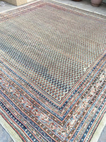10'1 x 11' square-ish Persian Sarouk (#1018) - Blue Parakeet Rugs