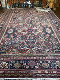 7'9 x 11'5 Antique 1920s Mahal village rug (#606) - Blue Parakeet Rugs