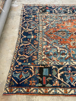 7'5 x 11'6 Antique NW Persian rug #2365 - Blue Parakeet Rugs
