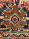 10'8 x 13'5 Antique Oversize Mahal village rug #2043 / 11x13 Vintage rug - Blue Parakeet Rugs