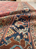 10'8 x 13'5 Antique Oversize Mahal village rug #2043 / 11x13 Vintage rug - Blue Parakeet Rugs