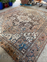 10'10 x 12'2 Antique Persian Serapi Rug #2853
