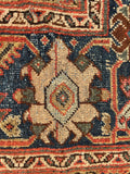 10'8 x 13'5 Antique Oversize Mahal village rug #2043 / 11x13 Vintage rug - Blue Parakeet Rugs