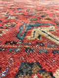 10'8 x 13'5 Antique Oversize Mahal village rug #2043 / 11x13 Vintage rug - Blue Parakeet Rugs