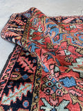 3'6 x 4' Antique Persian Gharajeh Heriz Rug #2854