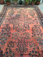 10'5 x 16'1 oversize antique Persian Lilihan rug (#1020) - Blue Parakeet Rugs