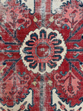 9'7 x 14'8 Antique Timeworn Persian Serapi rug #2736ML - Blue Parakeet Rugs