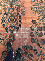 10'5 x 16'1 oversize antique Persian Lilihan rug (#1020) - Blue Parakeet Rugs
